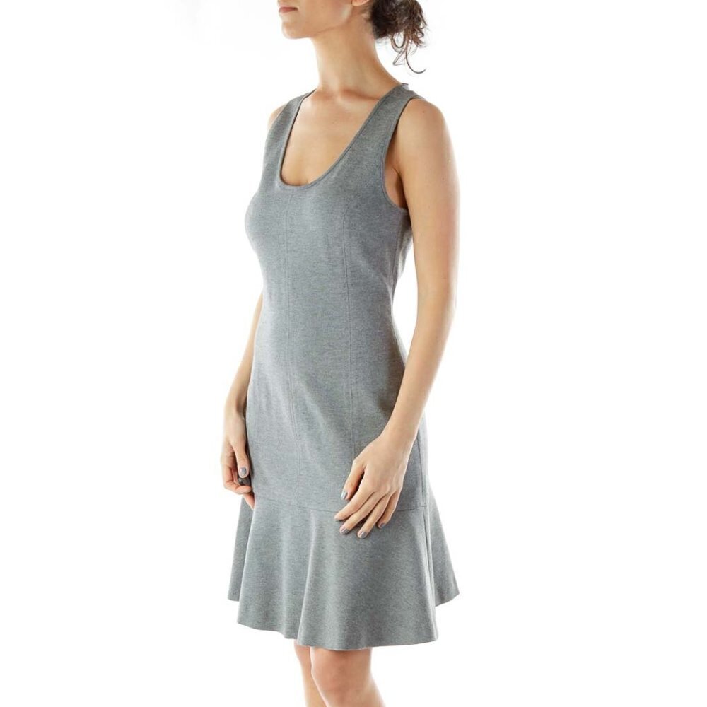 Banana Republic Gray A-Line Work Dress - Picture 3 of 3